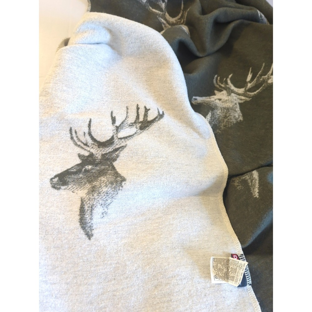 David FUSSENEGGER Stag Throw Blanket Austria Recycled Cotton NWOT Cozy Fireside - Picture 4 of 7